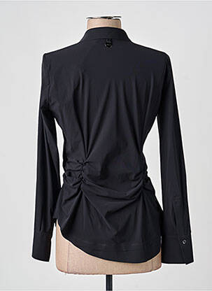Chemisier tissage crêpe manches longues noir HIGH femme