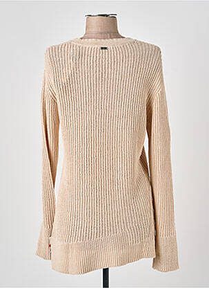 Pull tunique stretch manches longues beige HIGH femme