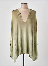 Pull tunique stretch manches 3/4 vert NOTSHY femme