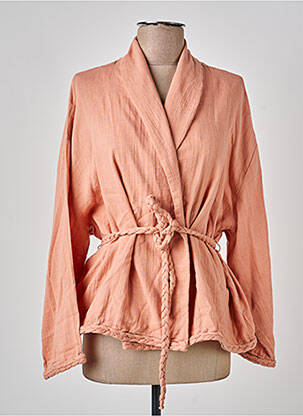 Veste kimono col cache-coeur rose NOTSHY femme