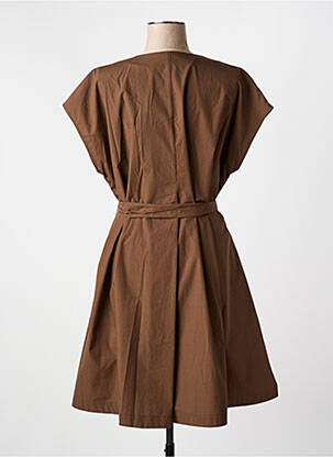 Robe courte manches courtes manches courtes marron WEEKEND MAXMARA femme