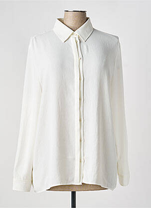 Chemisier tissage crêpe manches longues beige MARC CAIN femme
