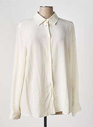 Chemisier tissage crêpe manches longues beige WEEKEND MAXMARA femme
