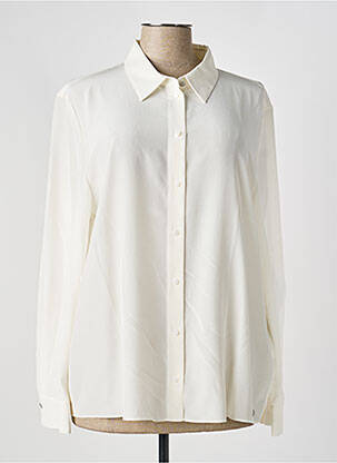 Chemisier tissage crêpe manches longues beige MARC CAIN femme