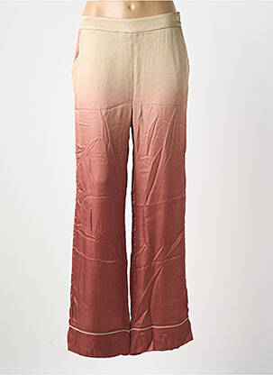 Pantalon large fermeture zip latéral taille normale beige NOTSHY femme