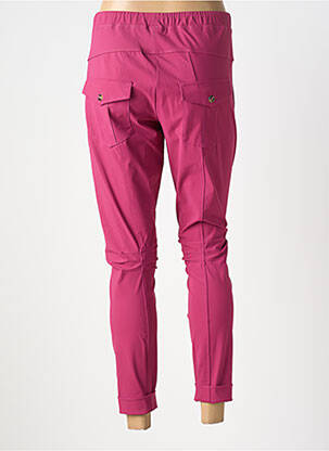 Pantalon slim taille élastique taille normale rose INDIES femme