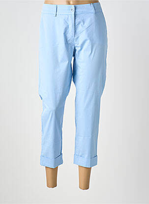 Pantalon 7/8 taille à pinces taille normale bleu RAFFAELLO ROSSI femme