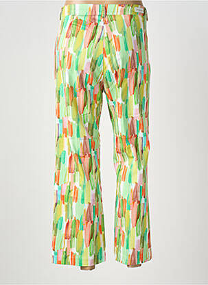 Pantalon 7/8 taille à pinces taille normale vert MAYJUNE femme