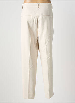 Pantalon chino fermeture zippée sous rabat avec crochet taille normale beige CLOSED femme