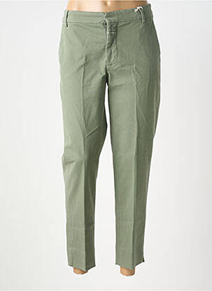 Pantalon chino tissage popeline taille normale vert CLOSED femme