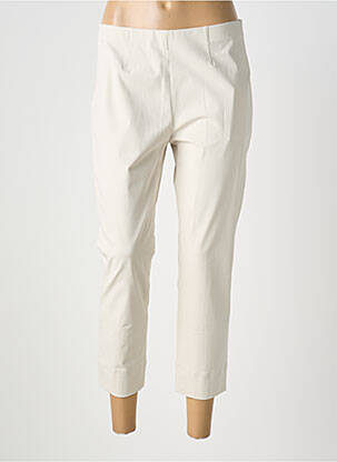 Pantalon 7/8 tissage popeline taille normale beige RAFFAELLO ROSSI femme