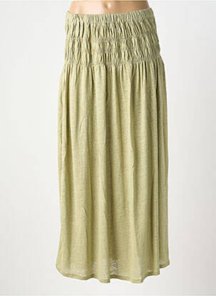 Jupe mi-longue stretch vert NOTSHY femme