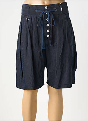 Bermuda taille élastique taille normale bleu HIGH femme