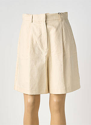Short taille à pinces taille haute beige MAX MARA femme