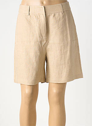 Short taille à pinces taille haute beige ESTHEME femme