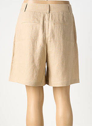 Short taille à pinces taille haute beige ESTHEME femme