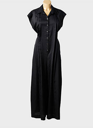 Combi-pantalon fermeture boutonnée sur le devant manches courtes noir HIGH femme