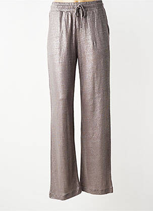 Pantalon droit taille élastique argent NOTSHY femme