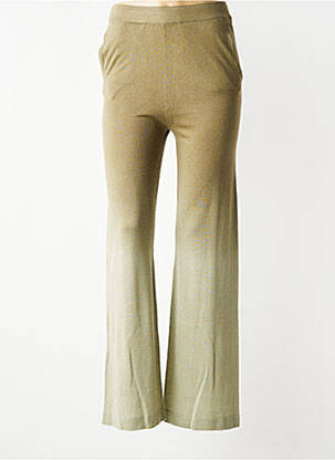 Pantalon flare taille élastique vert NOTSHY femme