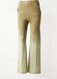 Pantalon flare taille élastique vert NOTSHY femme