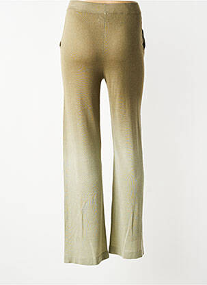 Pantalon flare taille élastique vert NOTSHY femme