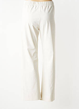 Pantalon droit taille élastique beige INDIES femme