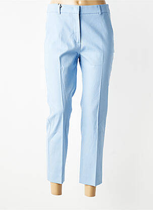 Pantalon 7/8 fermeture zippée sous rabat avec crochet bleu MAX MARA femme