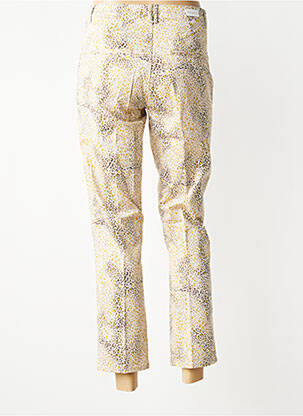 Pantalon 7/8 fermeture zippée sous rabat boutonné beige MAYJUNE femme