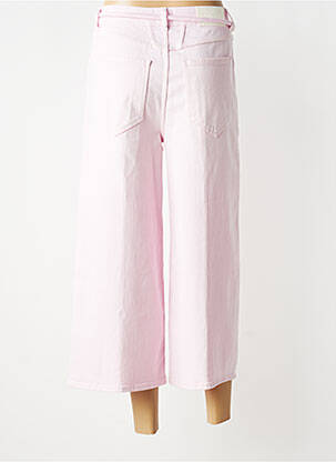 Pantalon 7/8 fermeture zippée sous rabat boutonné rose CLOSED femme