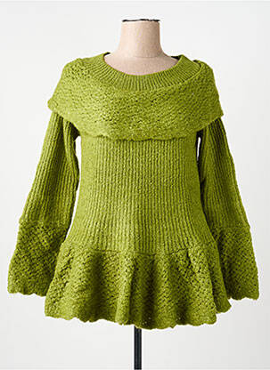 Pull coupe cintrée manches longues vert RHUM RAISIN femme