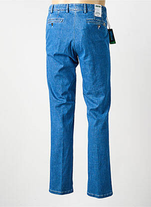 Pantalon chino stretch taille basse bleu MEYER homme