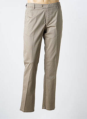 Pantalon chino tissage chiné taille normale marron MEYER homme