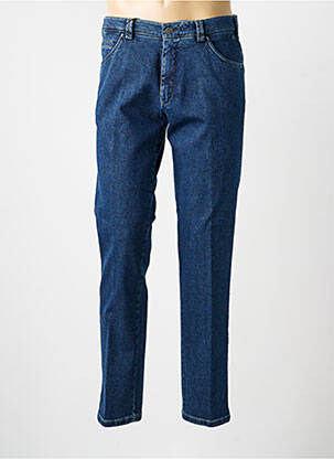 Pantalon chino stretch taille basse bleu MEYER homme