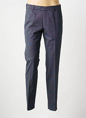 Pantalon slim tissage chiné taille basse bleu MEYER homme