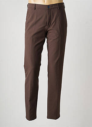 Pantalon chino stretch taille normale marron MEYER homme