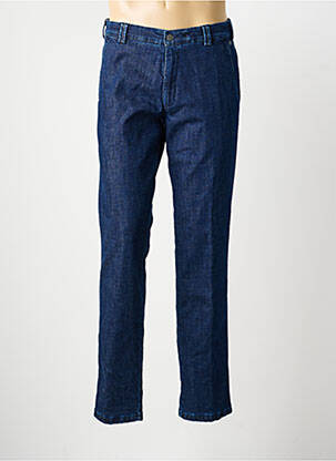 Pantalon chino stretch taille normale bleu MEYER homme