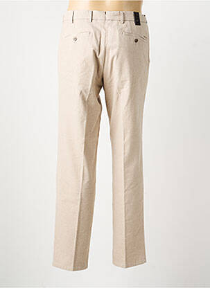 Pantalon droit tissage chiné taille normale beige MMX homme