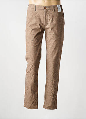 Pantalon chino tissage chiné taille normale marron M5 BY MEYER homme