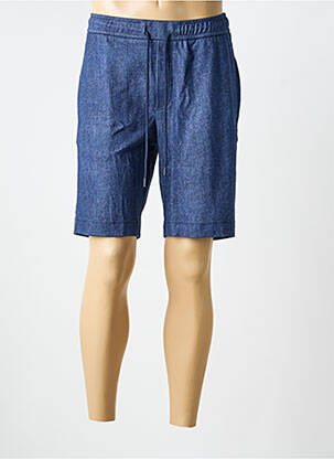 Bermuda taille élastique taille normale bleu DESOTO homme