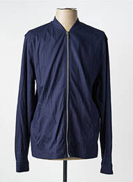 Veste casual poignets boutonnés avec fente bleu DESOTO homme