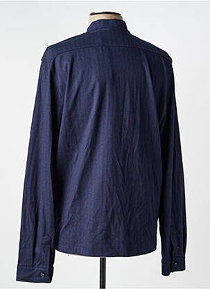 Veste casual poignets boutonnés avec fente bleu DESOTO homme