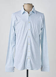 Chemise manches longues imprimé fantaisie bleu DESOTO homme