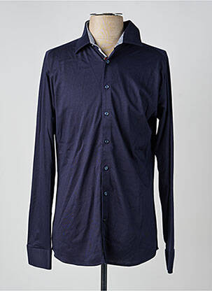 Chemise manches longues coupe cintrée bleu DESOTO homme