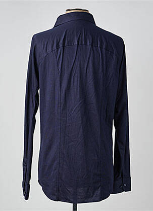 Chemise manches longues coupe cintrée bleu DESOTO homme