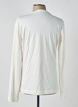 T-shirt col tunisien manches longues beige DESOTO homme