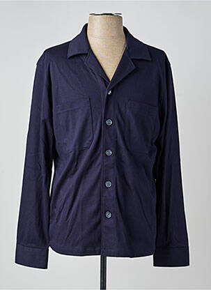 Veste casual fermeture boutonnée sur le devant bleu DESOTO homme