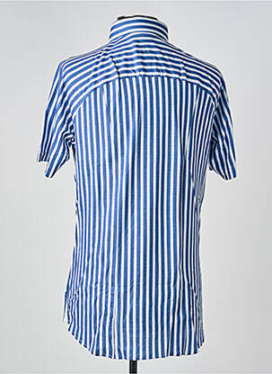 Chemise manches courtes coupe cintrée bleu DESOTO homme