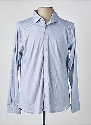 Chemise manches longues coupe cintrée bleu DESOTO homme
