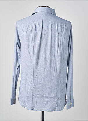 Chemise manches longues coupe cintrée bleu DESOTO homme