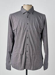 Chemise manches longues coupe cintrée gris DESOTO homme